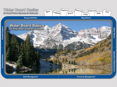 Example of main menu screen