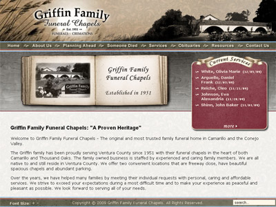 Example of homepage